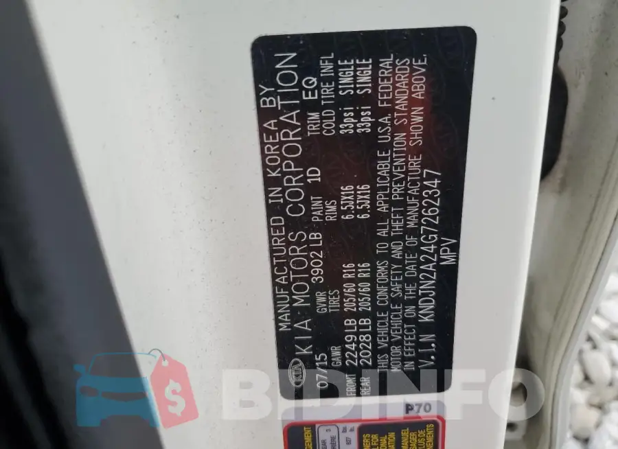 KNDJN2A24G7262347 Photo# 14