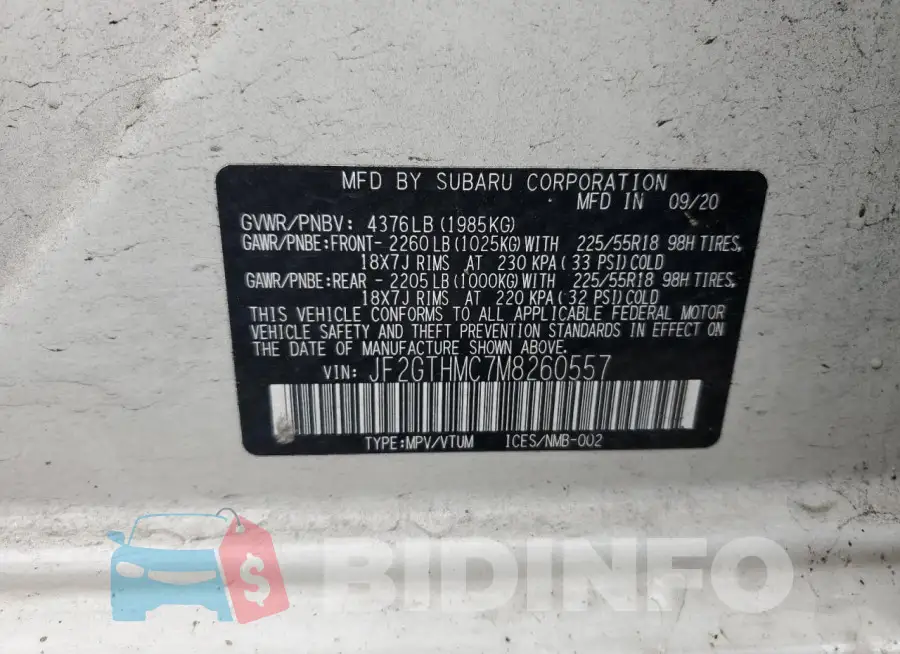 JF2GTHMC7M8260557 Photo# 13