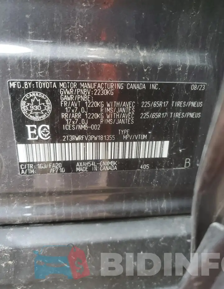 2T3RWRFV3PW181355 Photo# 13