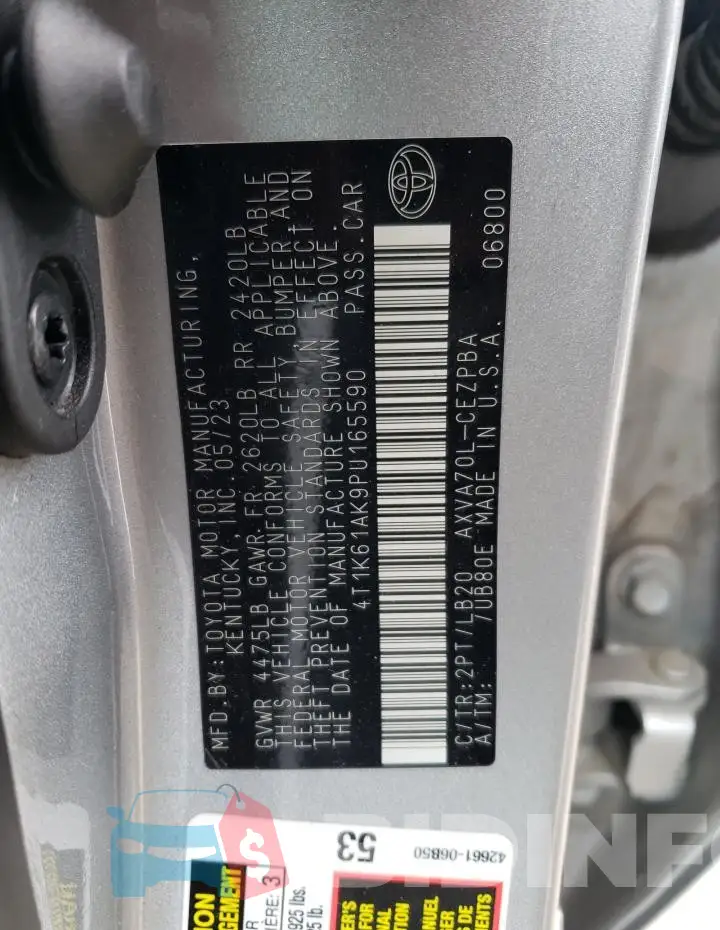 4T1K61AK9PU165590 Photo# 12