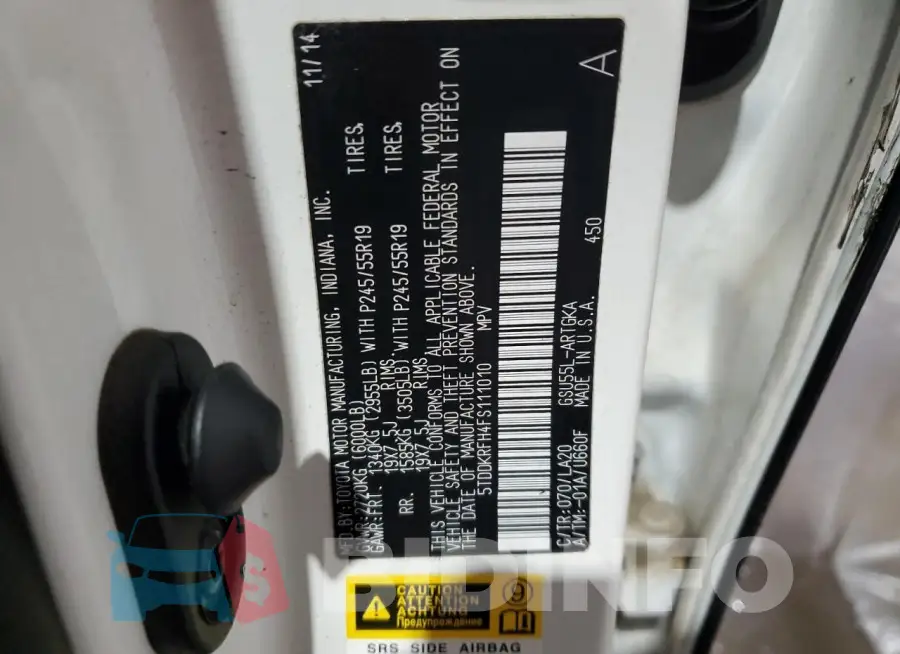 5TDDKRFH4FS111010 Photo# 14