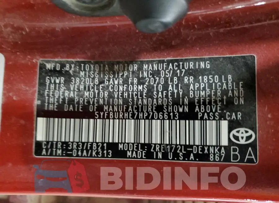 5YFBURHE7HP706613 Photo# 13