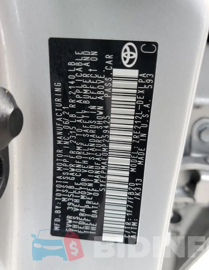 5YFEPMAE0MP259425 Photo# 13