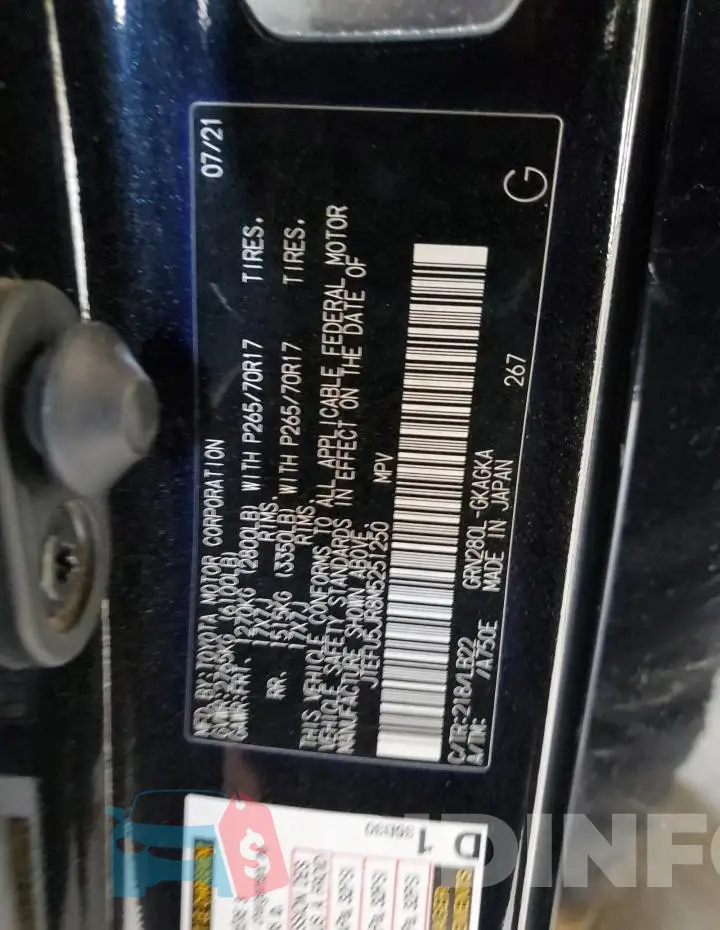 JTEFU5JR8M5251250 Photo# 13