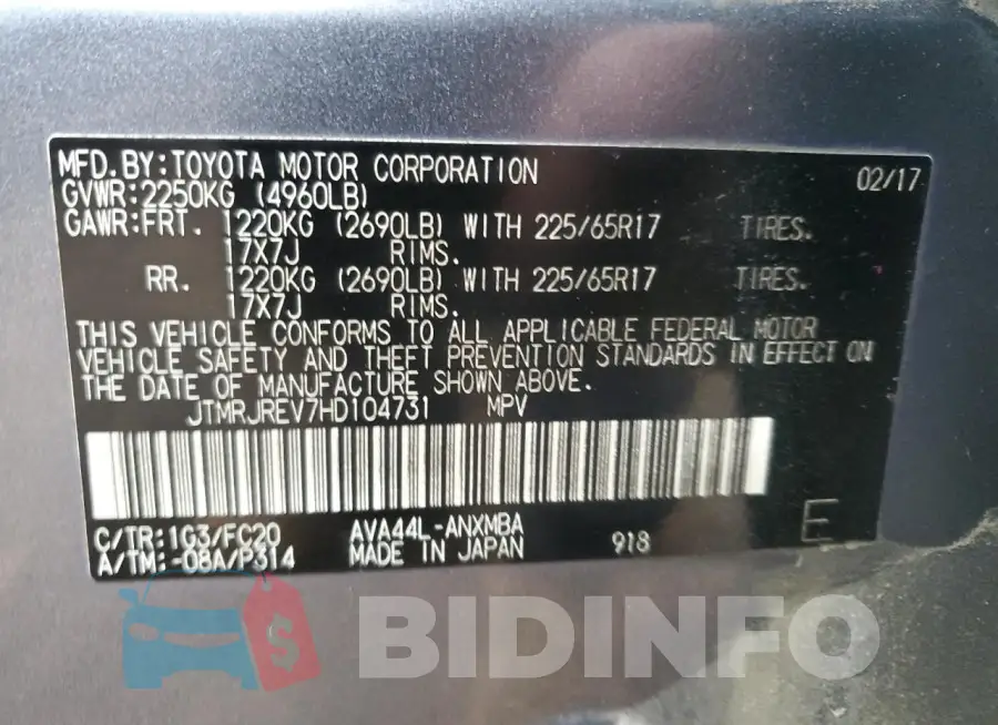 JTMRJREV7HD104731 Photo# 13