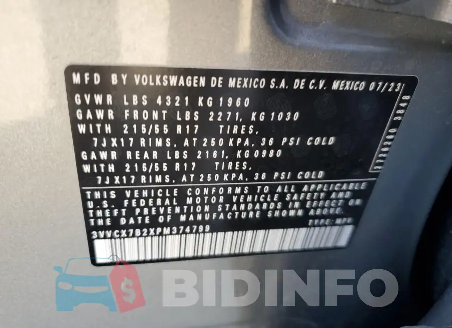 3VVCX7B2XPM374799 Photo# 13