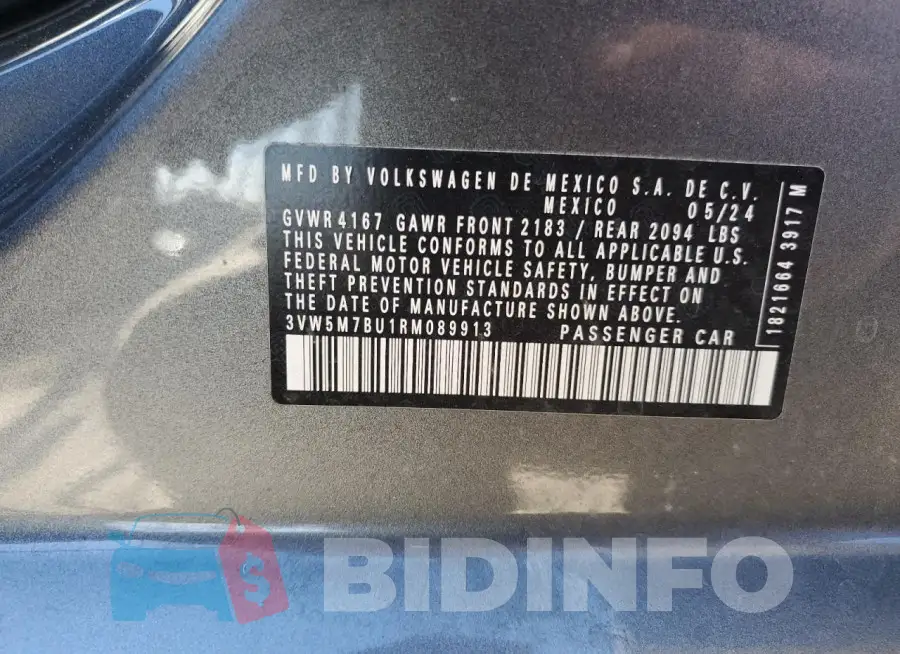3VW5M7BU1RM089913 Photo# 12