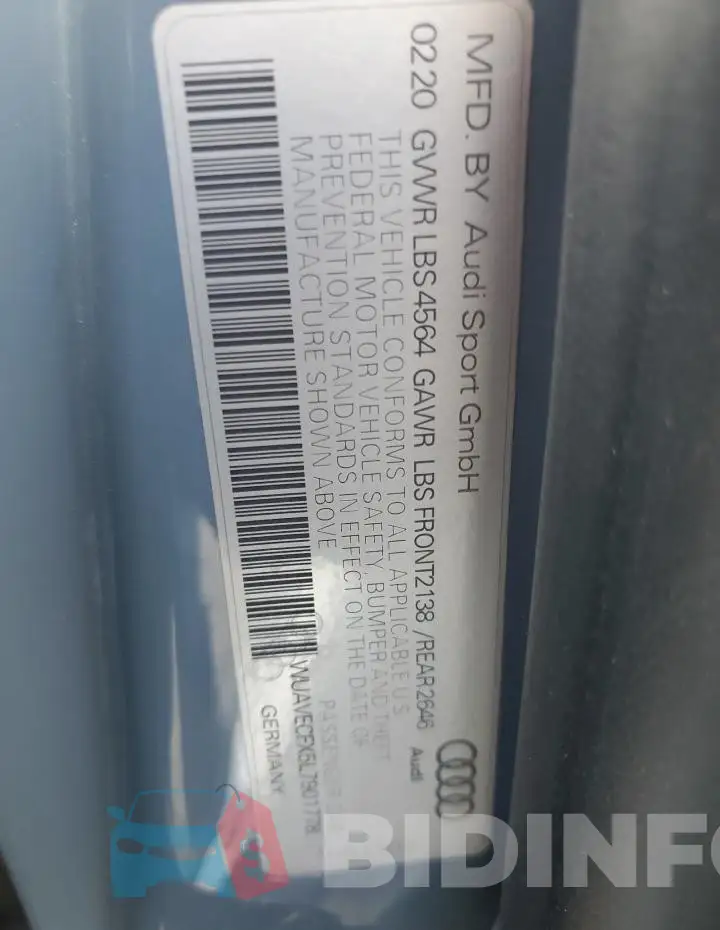 WUAVECFX5L7901778 Photo# 13