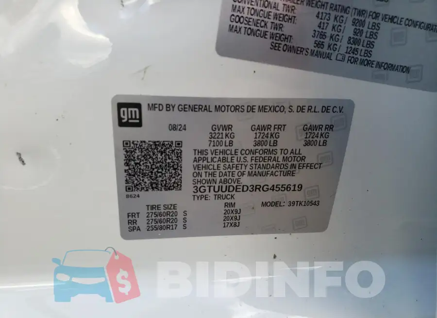3GTUUDED3RG455619 Photo# 13
