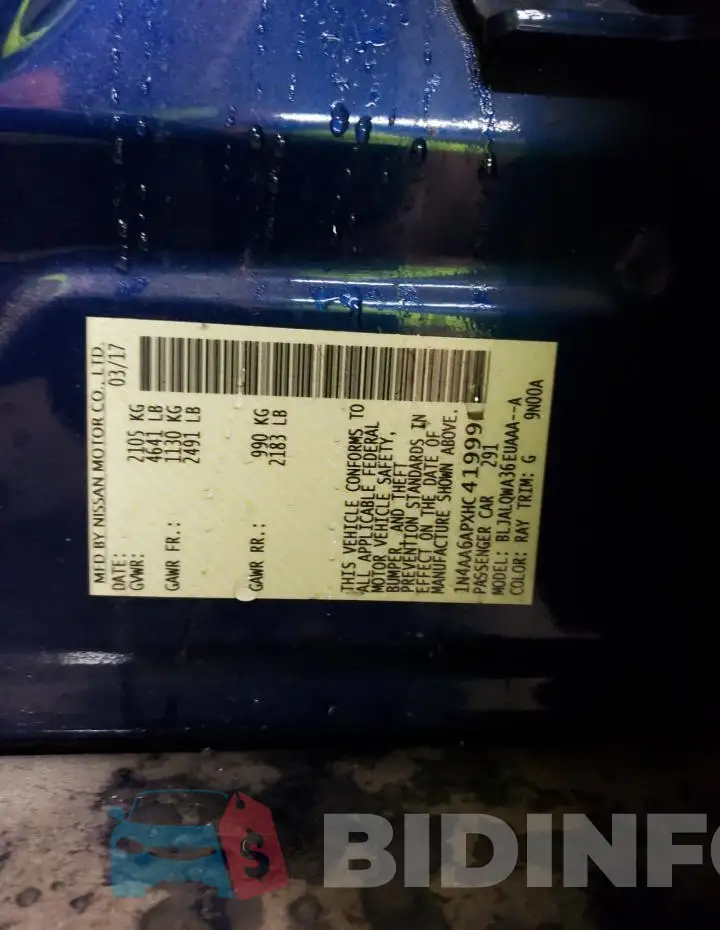 1N4AA6APXHC419991 Photo# 12