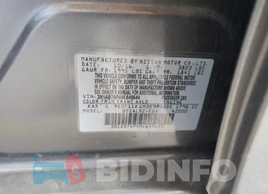 3N1AB7AP4HL649644 Photo# 12