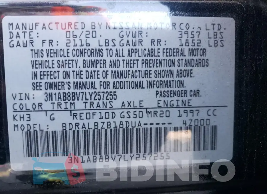 3N1AB8BV7LY257255 Photo# 12