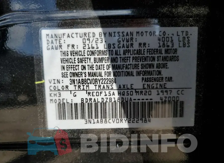 3N1AB8CV0RY222984 Photo# 12