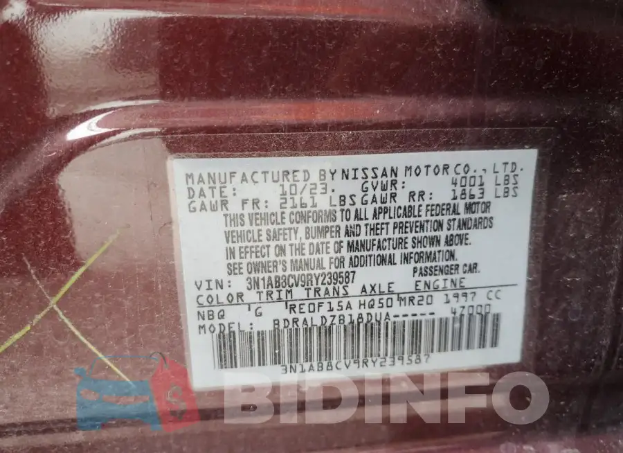 3N1AB8CV9RY239587 Photo# 12