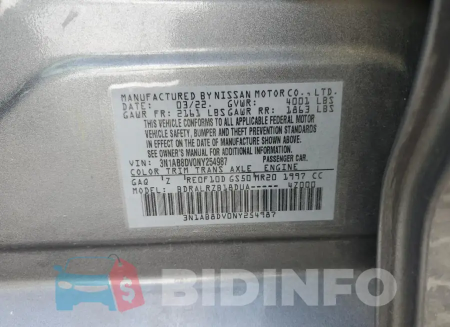 3N1AB8DV0NY254987 Photo# 13