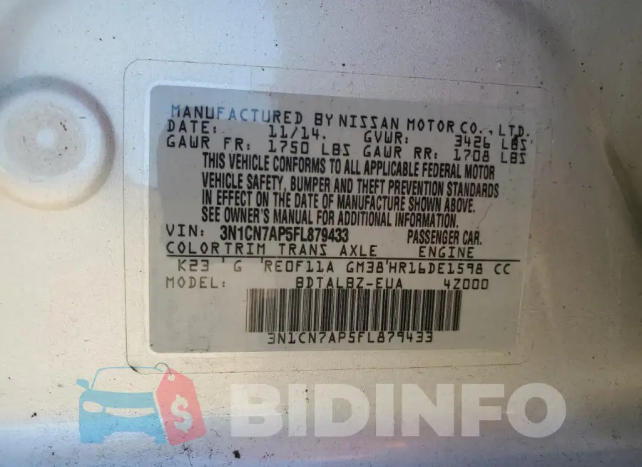 3N1CE2CP8GL368204 Photo# 12