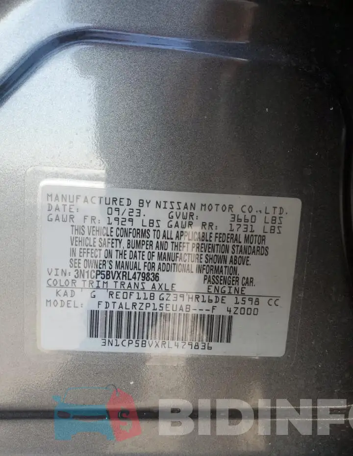 3N1CP5BVXRL479836 Photo# 13
