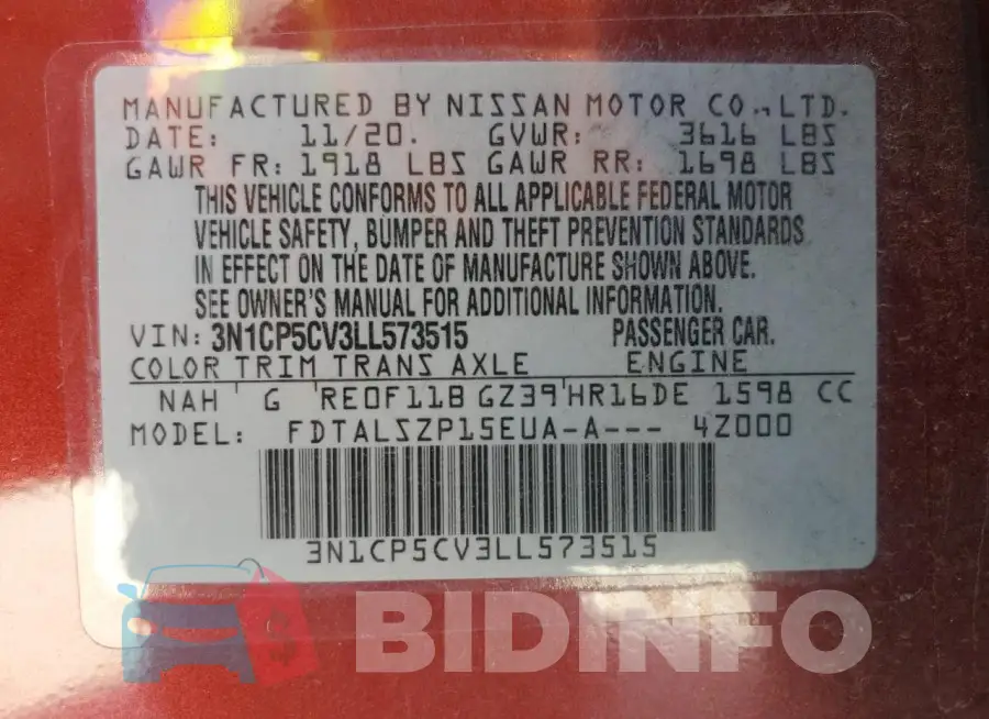 3N1CP5CV3LL573515 Photo# 12