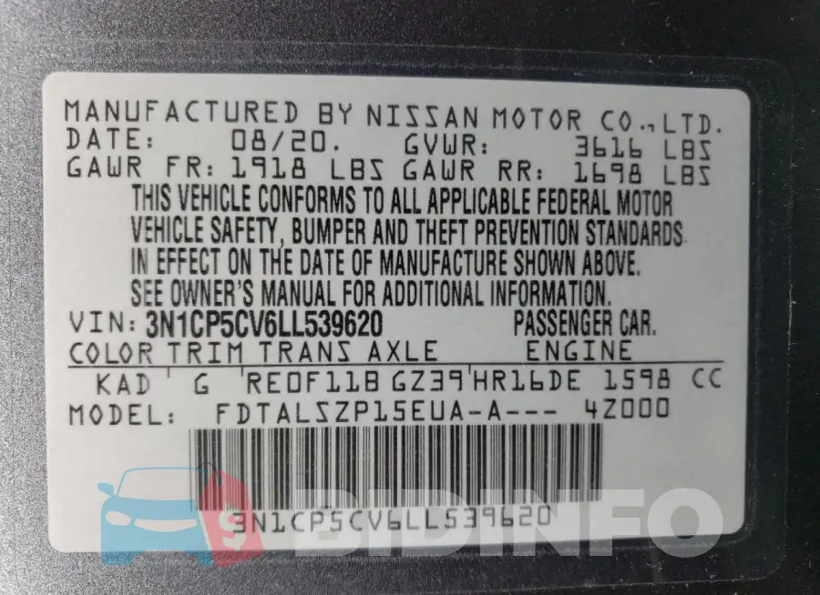 3N1CP5CV6LL539620 Photo# 13