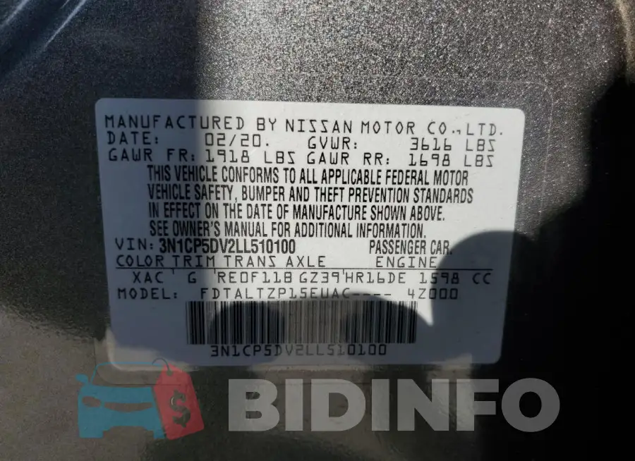 3N1CP5DV2LL510100 Photo# 12