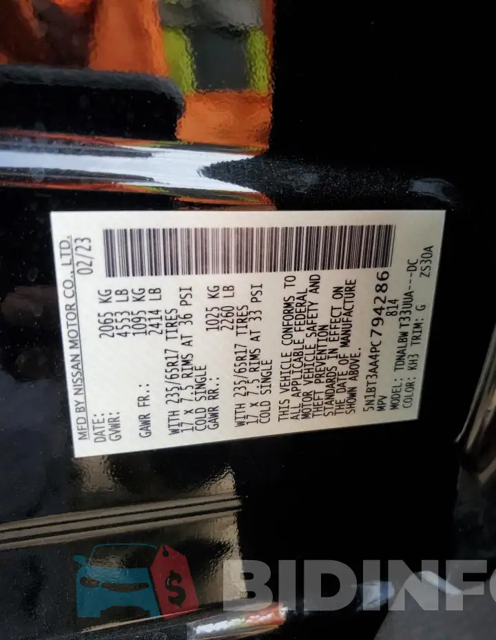 5N1BT3AA4PC794286 Photo# 14