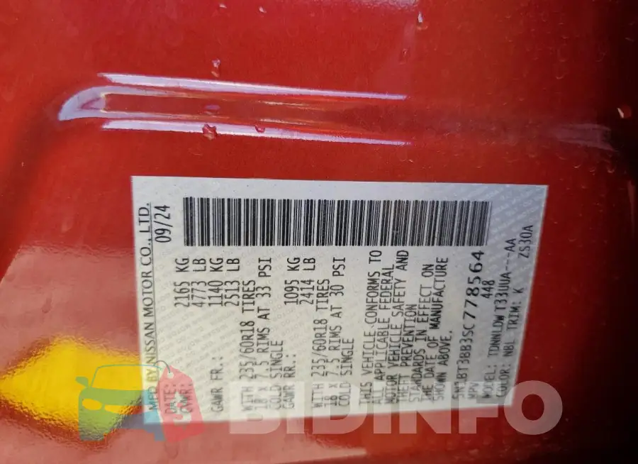 5N1BT3BB3SC778564 Photo# 14