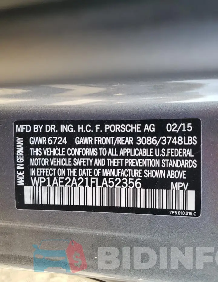 WP1AE2A21FLA52356 Photo# 13