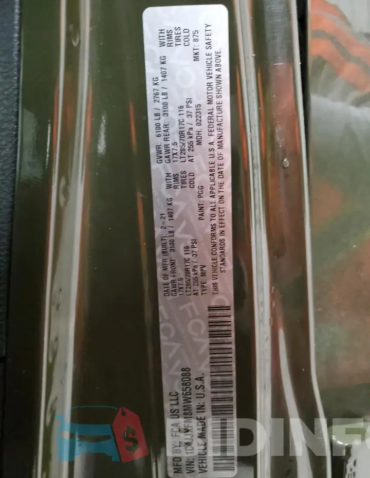 1C4JJXFM8MW658088 Photo# 14