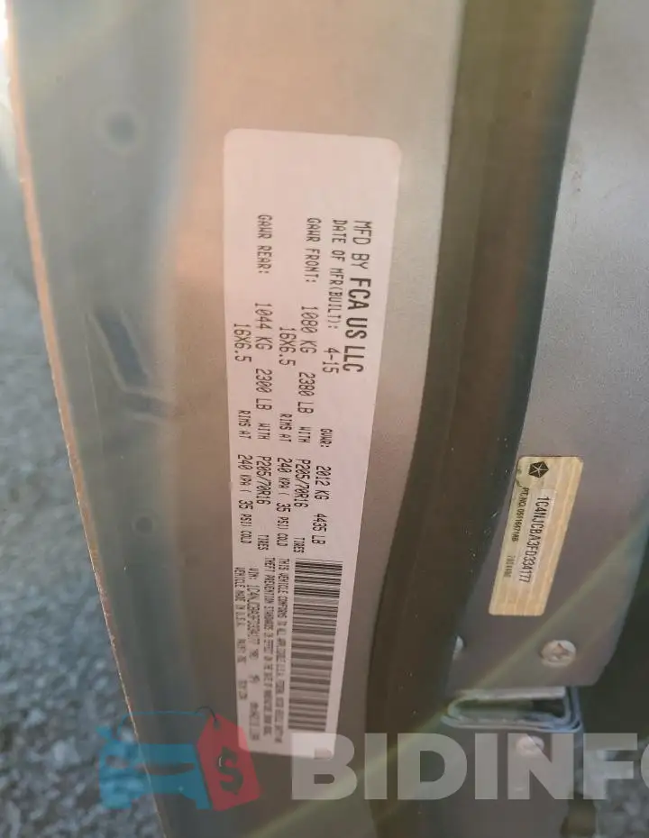 1C4NJCBA3FD334177 Photo# 14