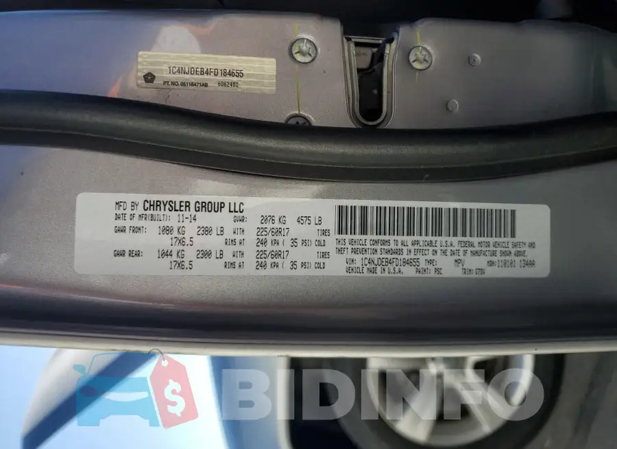 1C4NJDEB4FD184655 Photo# 13