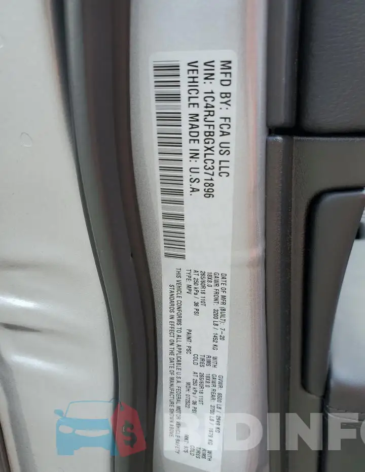 1C4RJFBGXLC371896 Photo# 13