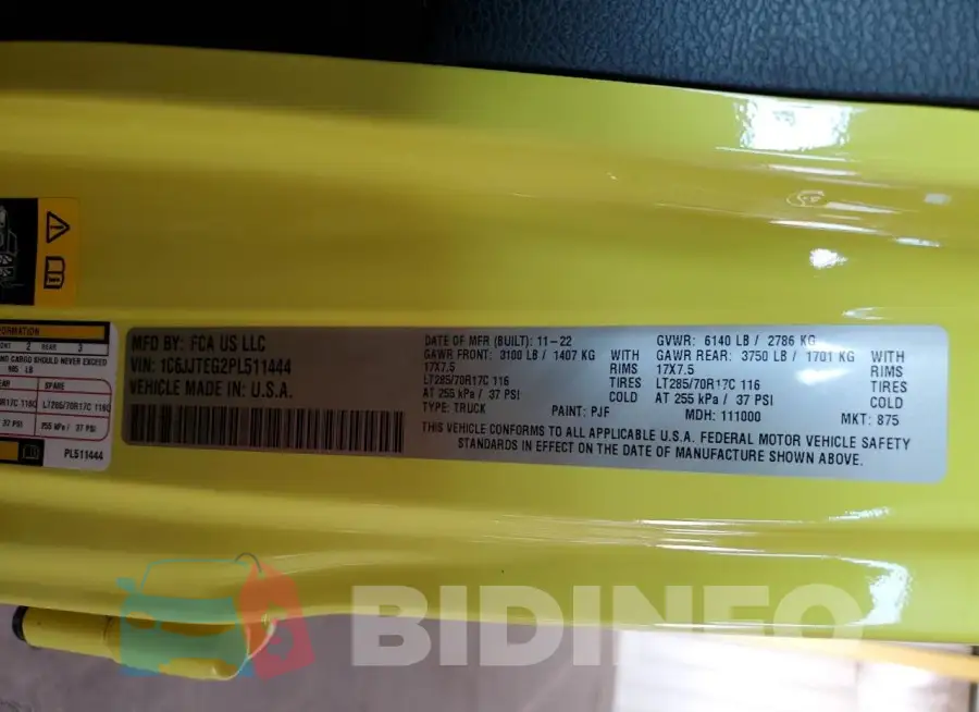 1C6JJTEG2PL511444 Photo# 12