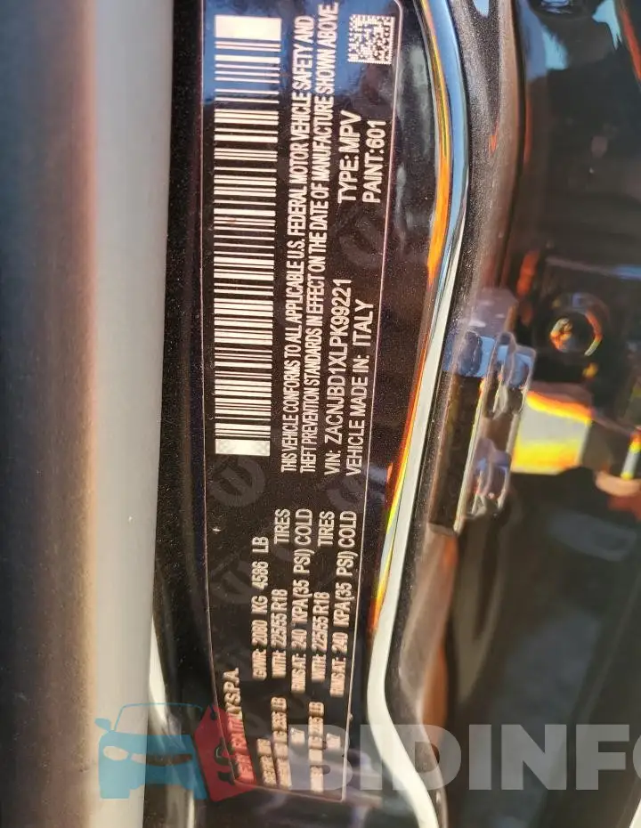 ZACNJBD1XLPK99221 Photo# 14