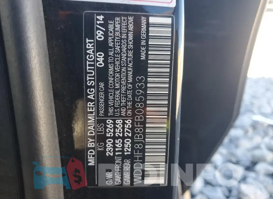 WDDHF8JB8FB085933 Photo# 13