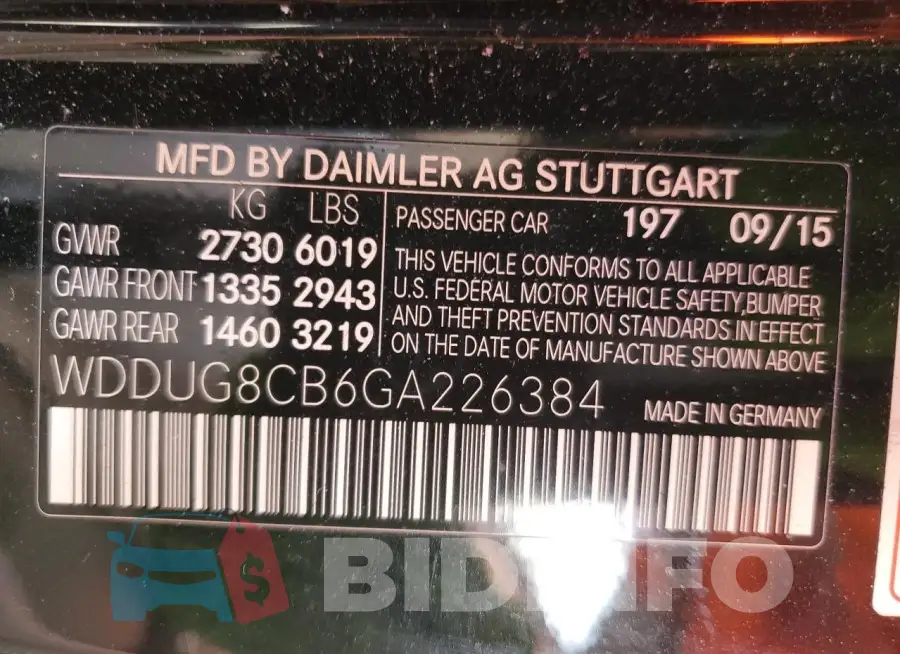 WDDUG8CB6GA226384 Photo# 12