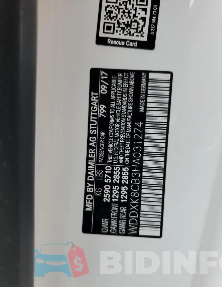 WDDXK8CB3HA031274 Photo# 12