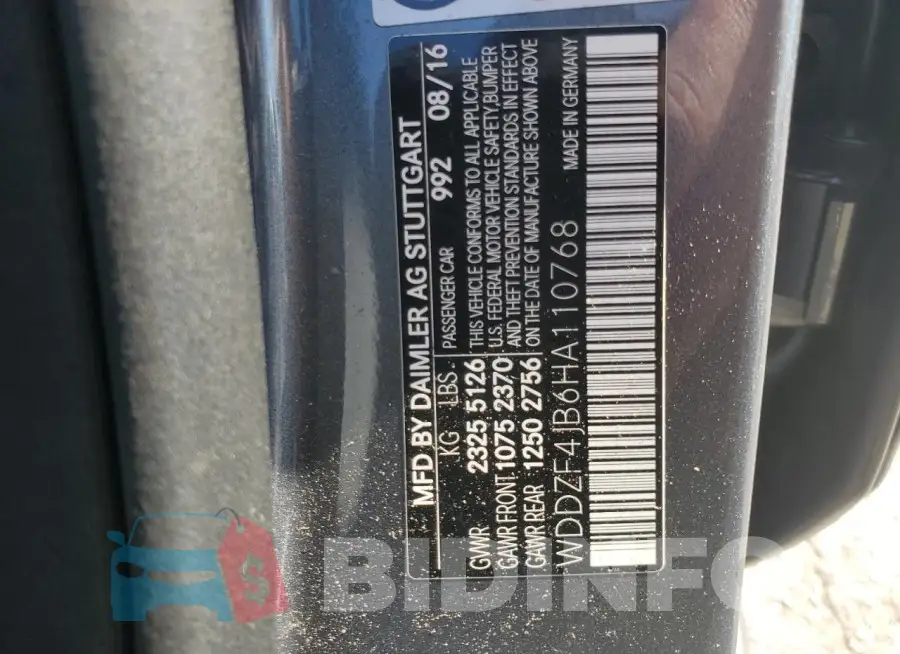 WDDZF4JB6HA110768 Photo# 12