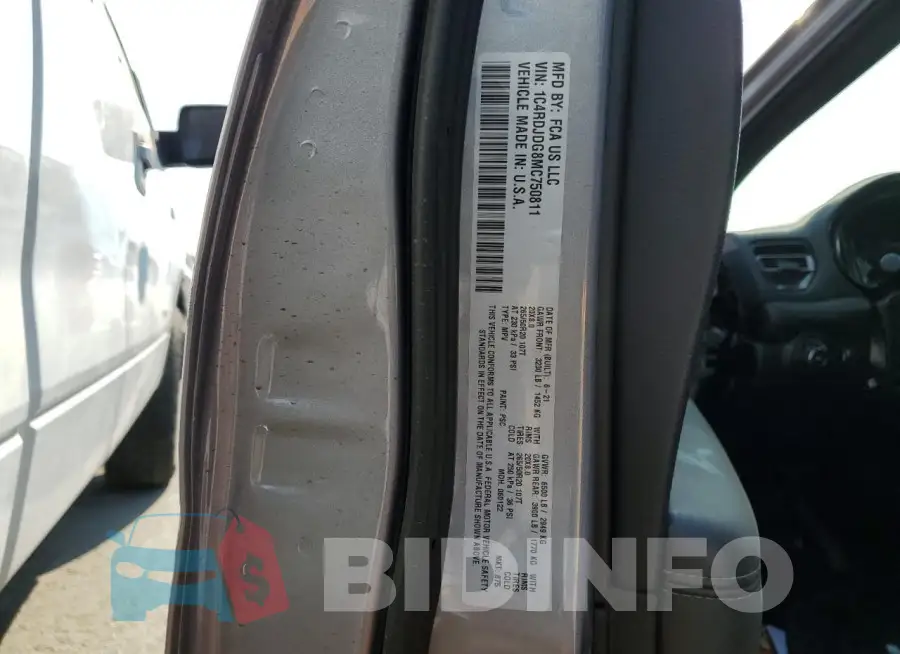 1C4RDJDG8MC750811 Photo# 13