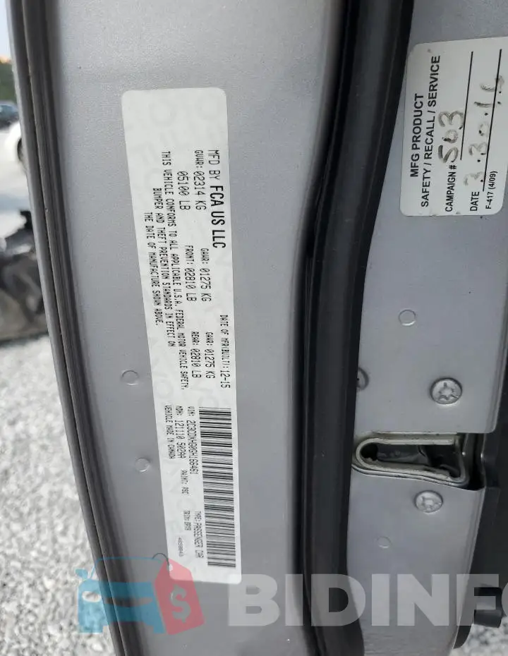 2C3CDXHG0GH166461 Photo# 12