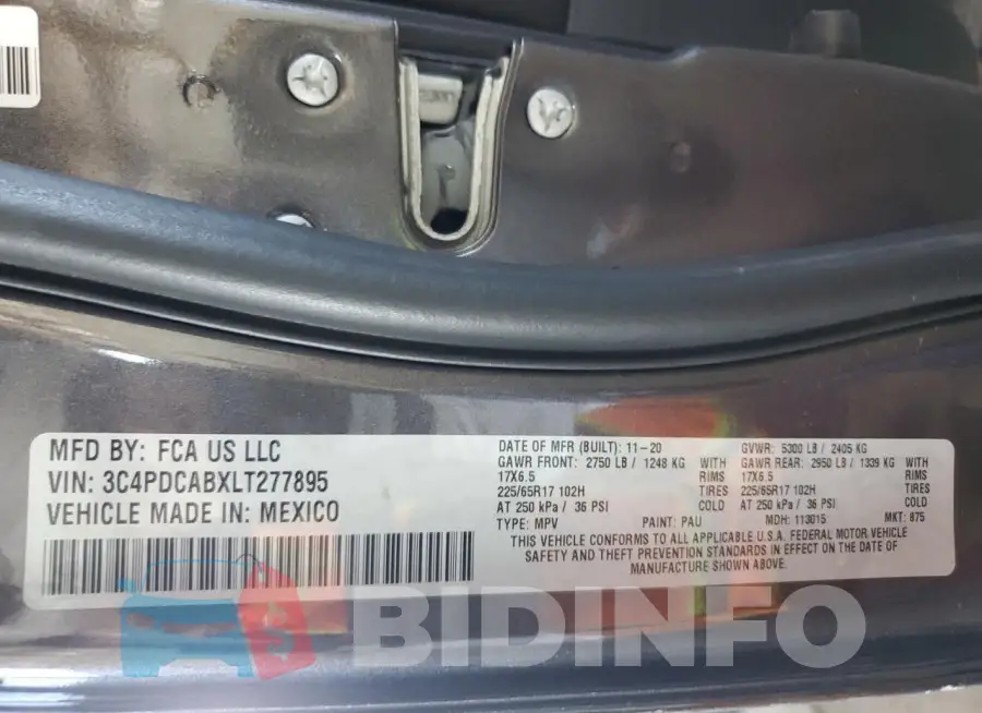 3C4PDCABXLT277895 Photo# 13