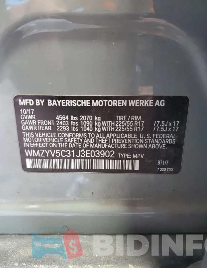 WMZYV5C31J3E03902 Photo# 13