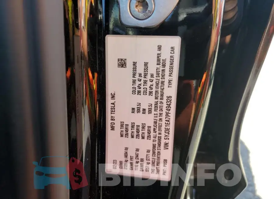 5YJ3E1EA7PF494326 Photo# 13