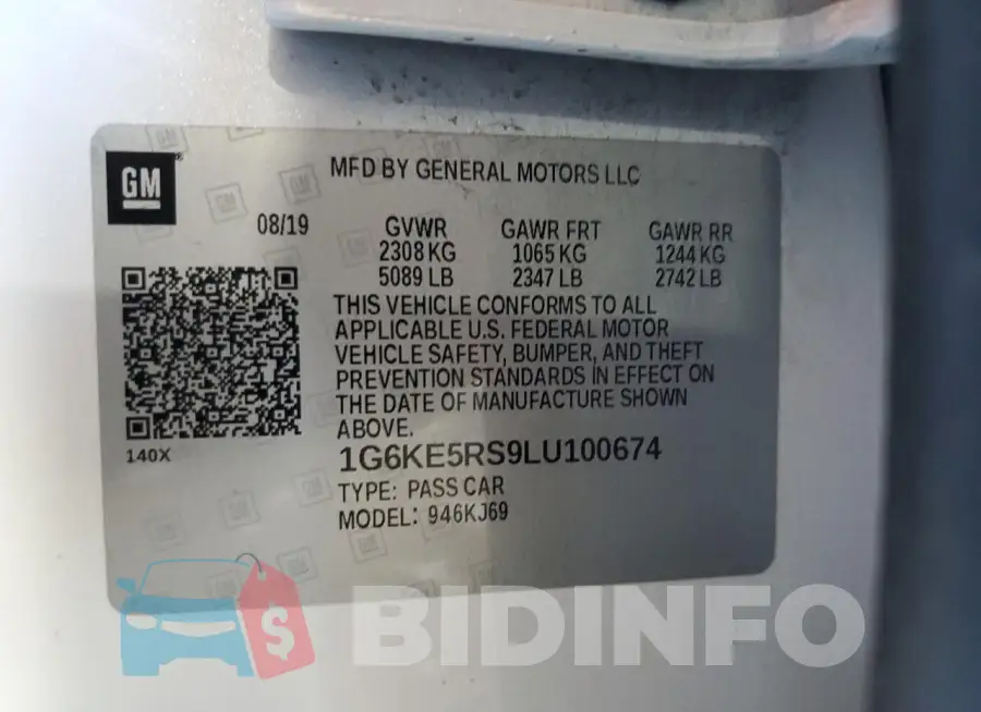 1G6KE5RS9LU100674 Photo# 12