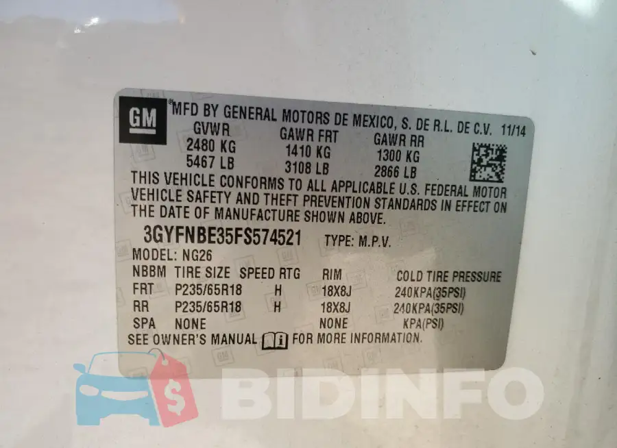 3GYFNBE35FS574521 Photo# 13