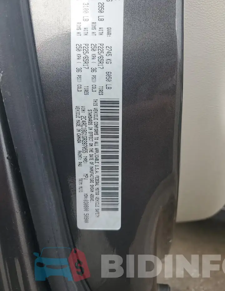 2C4RC1BG1GR287055 Photo# 13