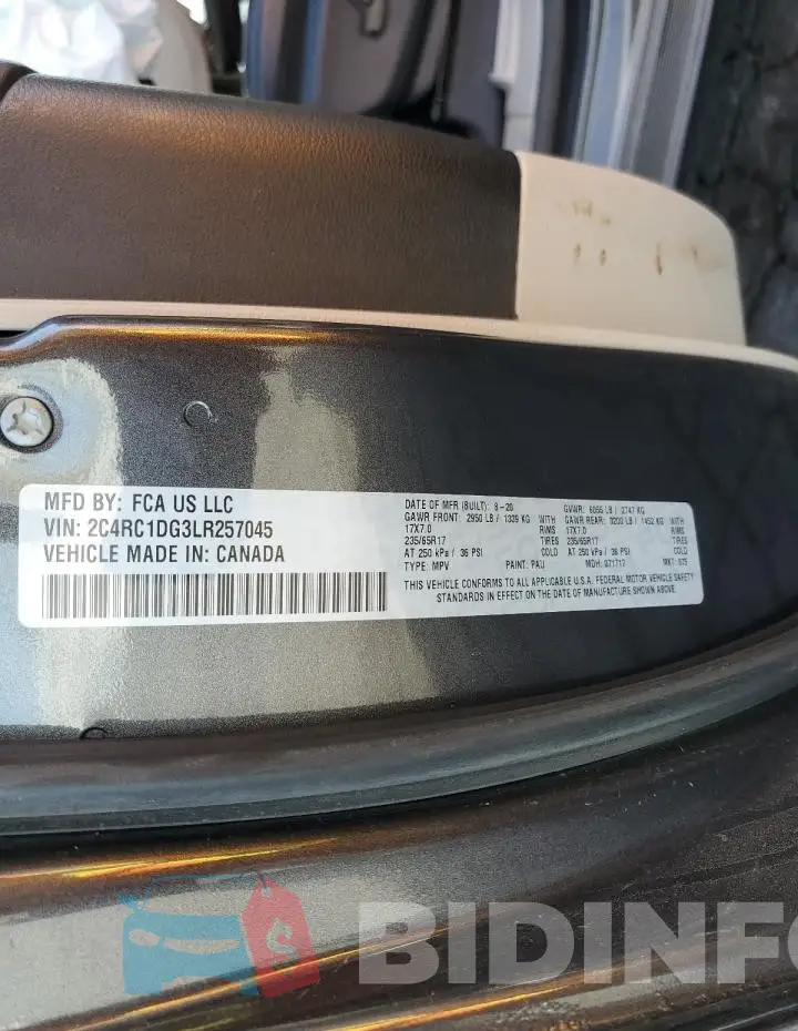 2C4RC1DG3LR257045 Photo# 14
