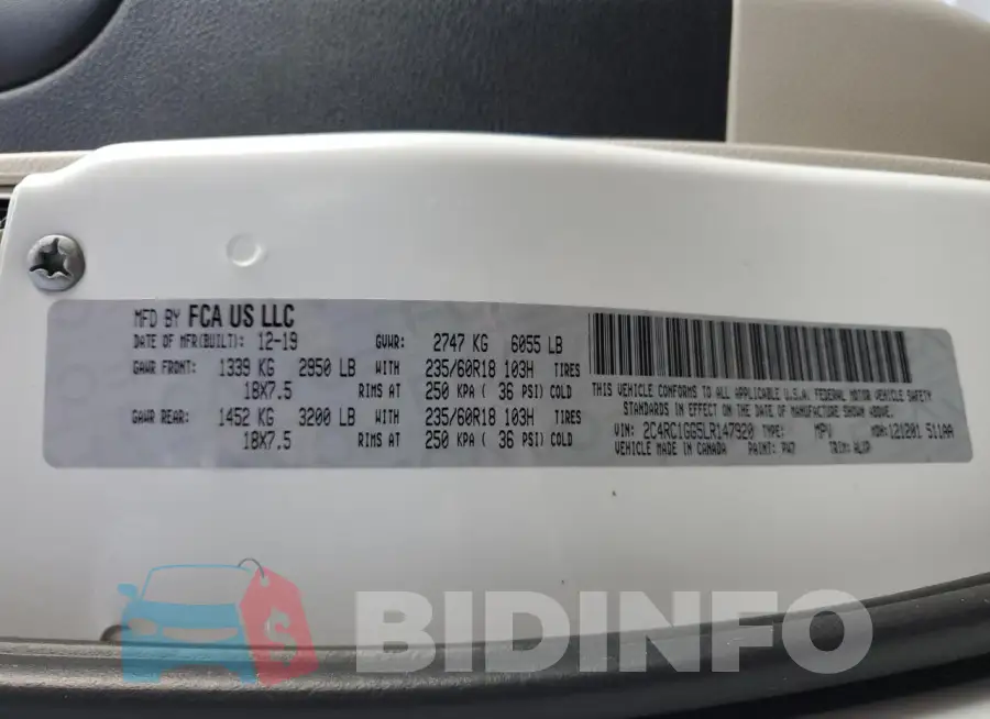 2C4RC1GG5LR147920 Photo# 13