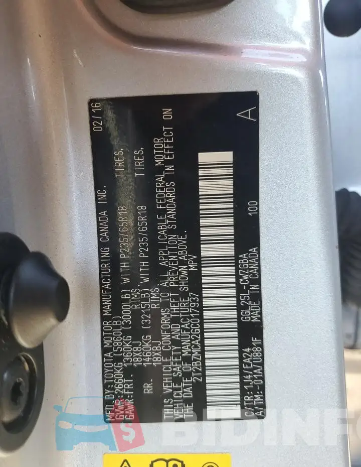 2T2BZMCA2GC017937 Photo# 12