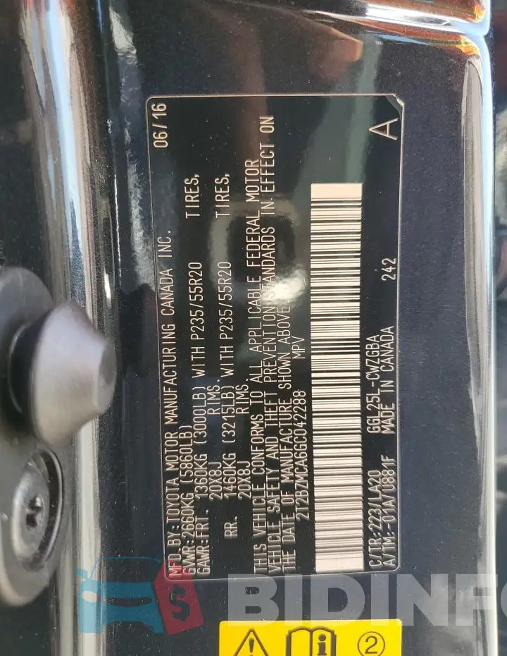 2T2BZMCA6GC042288 Photo# 14