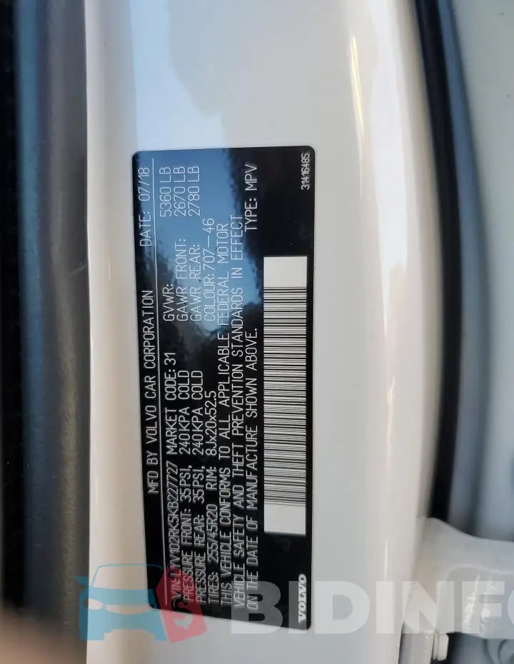 LYV102RK5KB227727 Photo# 13